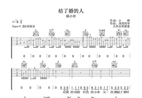 结了婚的人吉他谱杨小壮g调弹唱65专辑版 吉他世界