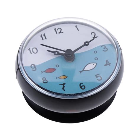 Shower Bathroom Bath Kitchen Silicone Wall Clock W Suction Cup