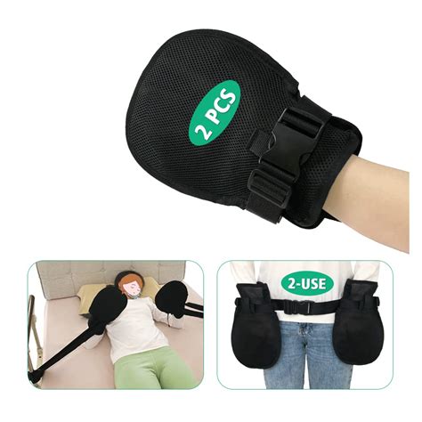 Bed Restraints Mitts Safety Hand Control Medical Mittens Dementia Gloves Protectors Hand