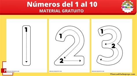 Trazos Números Del 1 Al 10 Trazos De Letras Números Niños En La Escuela