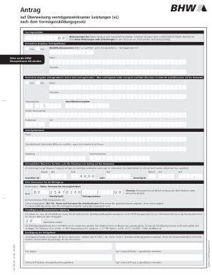 Fillable Online Antrag Auf Verm Genswirksame Leistungen Pdf Kb