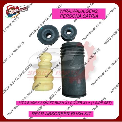 Rear Absorber Bush Kit Set Pu Silicon Proton Wira Waja Gen Persona