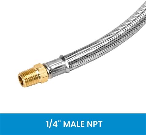 Stanbroil 12 Inch RV Propane Pigtail Stainless Steel Braided Hose Type