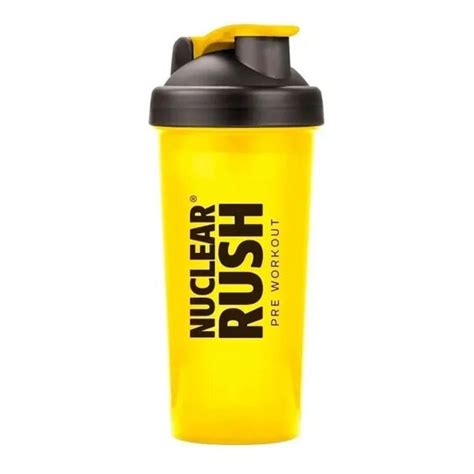 Coqueteleira Nuclear Rush 600ml Amarela BodyAction Hiper Pump