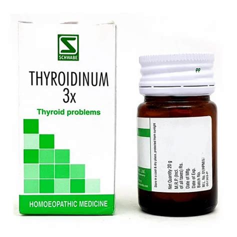 Dr Willmar Schwabe Thyroidinum Trituration Tablet 3X 20gm Treatment