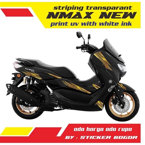 Jual STRIPING NMAX NEW STICKER TRANSPARANT NAMA MERK LOGO STIKER TUMPUK