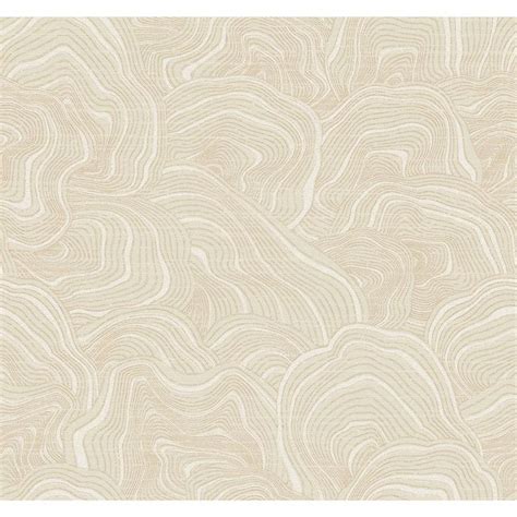 York Wallcoverings Ronald Redding Cream Geodes Paper Unpasted Matte