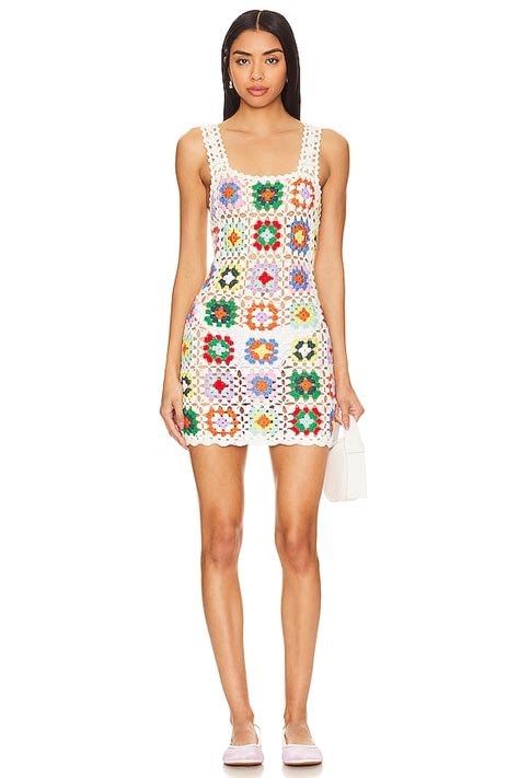 Lovers And Friends Faye Mini Dress In White Multi REVOLVE