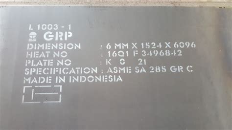 Tersedia Plat Boiler Astm A Gr C Asme Sa Grade C Jakarta