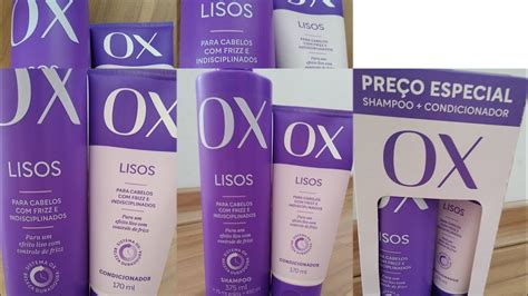 Shampoo E Condicionador Ox Lisos Cabelos Indisciplinados E Frizz