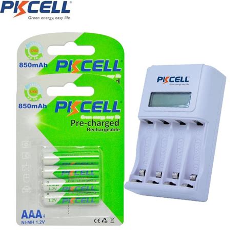 Pcs Pkcell V Aaa Mah Battery Ni Mh Aaa Rechargeable Batteries