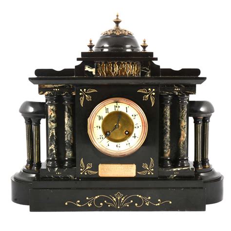 Lot 126 Victorian Slate Mantle Clock