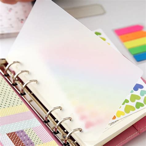 2pcs A5a6 Transparent Notebook Divider Simple Spiral Notebook Planner