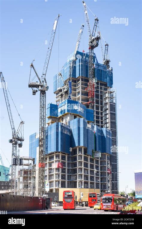 Construction Of Park Hyatt Hotel Nine Elms Lane St George Wharf