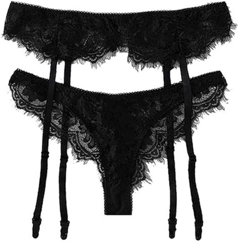 Frauit Damen Spitzen Unterhosen Set H Schen Strumpfband Strings Mit