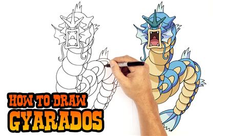 Gyarados Sketch at PaintingValley.com | Explore collection of Gyarados ...