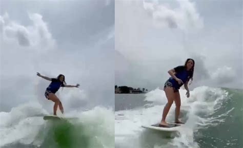 Impresionante Shakira Demuestra Sus Habilidades En El Surf Y Se