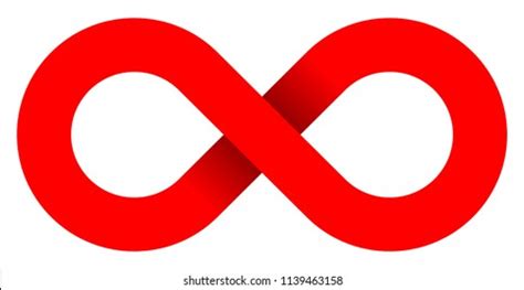 Red Infinity Symbol Hand Painted Calligraphic Stock Vector (Royalty ...