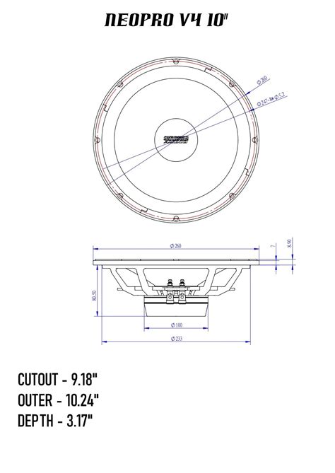 Sundown Audio Neo Pro V4 10 4 Ohm Mid Range Speaker Sold Individually