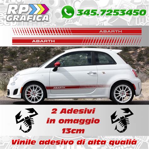 Fasce Laterali Adesive Fiat Abarth Fiancate Rp Grafica