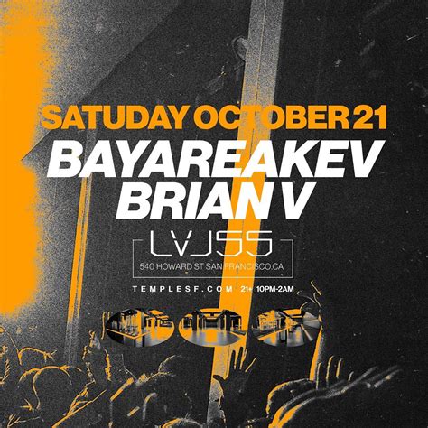 Bayareakev Lvl Tickets At Temple Nightclub In Sf By Temple