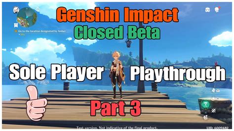 Genshin Impact Closed Beta Ps Sole Player Playthrough Part Youtube