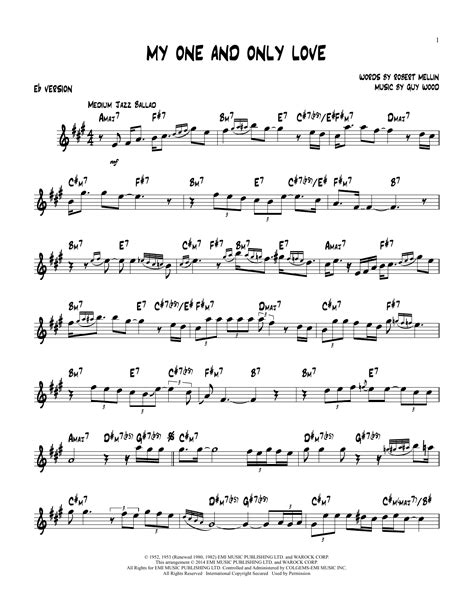 My One And Only Love By John Coltrane Sheet Music For Jazz Playalong Eb Instruments At Sheet