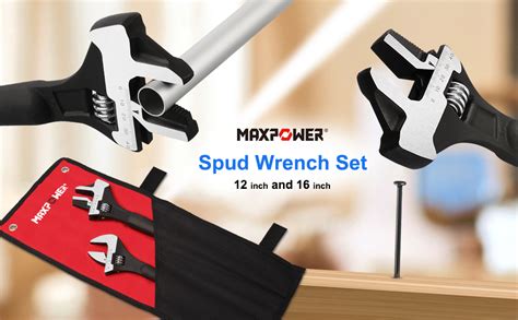 Maxpower Pcs Adjustable Spud Wrench Set Inch Spud Wrench Inch