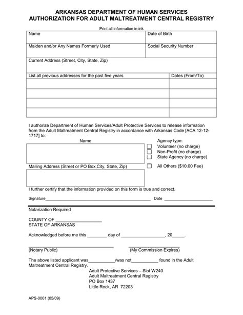 Form Aps 0001 Fill Out Sign Online And Download Printable Pdf Arkansas Templateroller