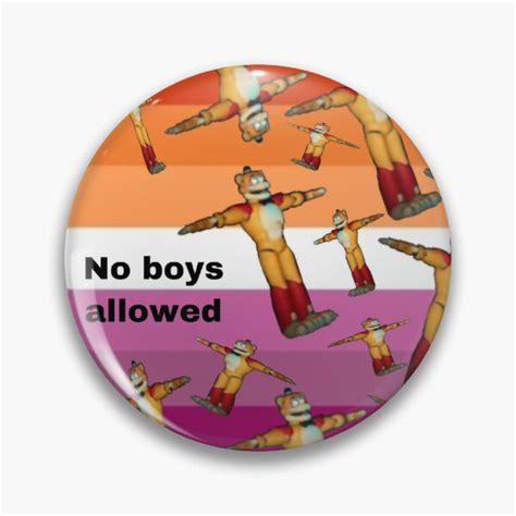 Glamrock Freddy Fazbear Lesbian Pride Meme Pin By Cjtheywitch Redbubble