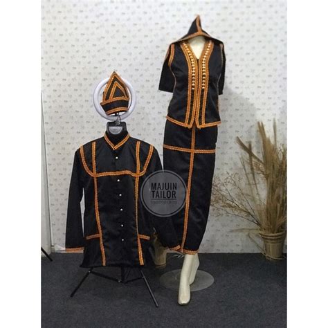 Pakaian Tradisional Kadazan Lelaki Penampang Traditional Men Costume Mycraftshoppe Global