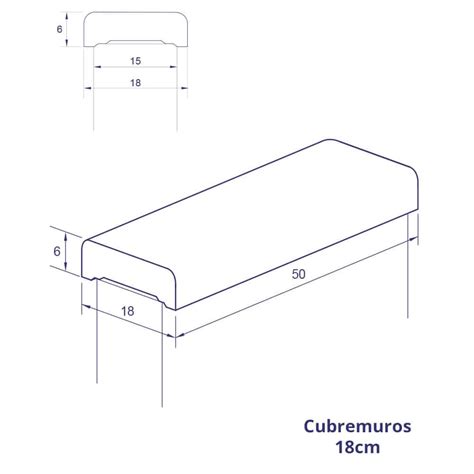 Cubremuros CM18 Blanco 50x18x6 Cm Todo Celosías es