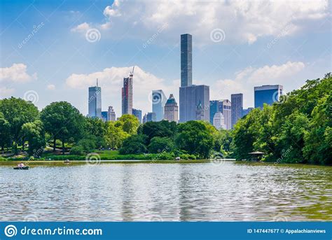 The Lake At Central Park In Manhattan New York City Stock Image