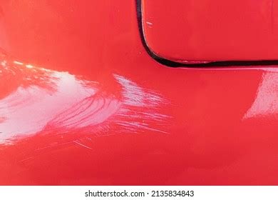 White Scratches On Red Car Stock Photo 2135834843 | Shutterstock