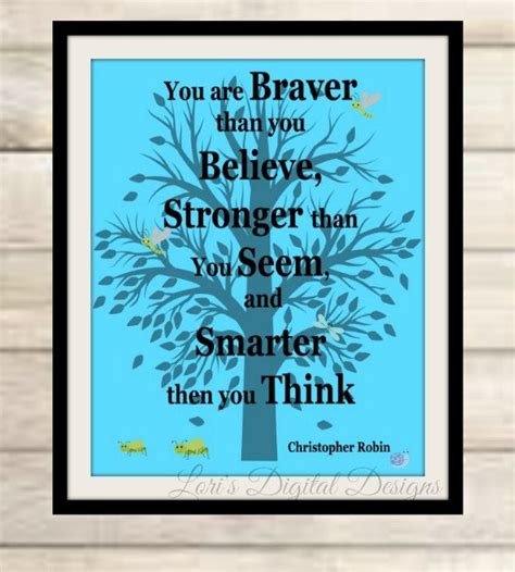 You are braver then you believe nursery by LorisDigitalDesigns