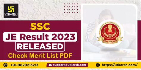 Out Ssc Je Result And Tier Merit List Pdf