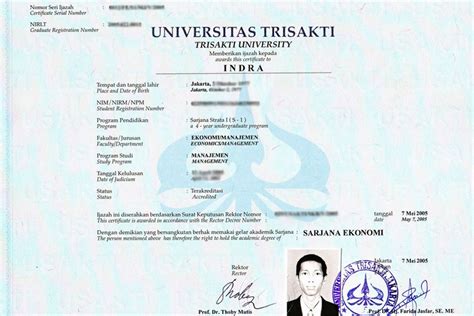 Contoh Ijazah D3