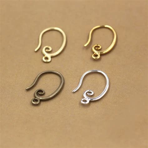 Blank Fishhook Hook Earring Findings With Open Loop Earrings Settings