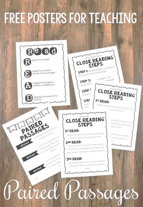 6 Ways To Effectively Teach Paired Texts And Paired Passages Free Posters And Center Paired