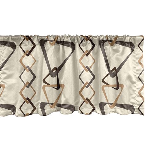 Abstract Window Valance Retro Tangled Triangles And Rhombus Forms As