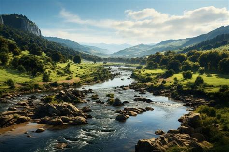 Premium AI Image | loop of the Saar river Saarland Germany