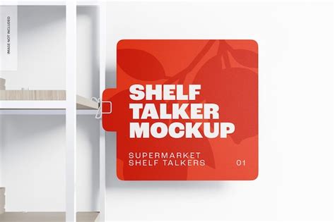 Premium Psd Shelf Talker Mockup Front View