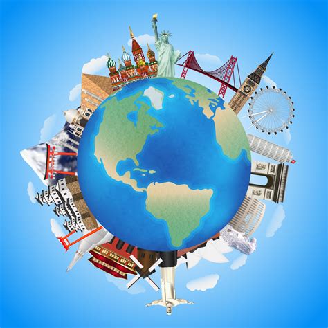 Travel Landmarks Around The World Vector 2315691 Vector Art At Vecteezy