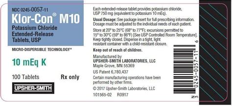 Klor Con M Fda Prescribing Information Side Effects And Uses