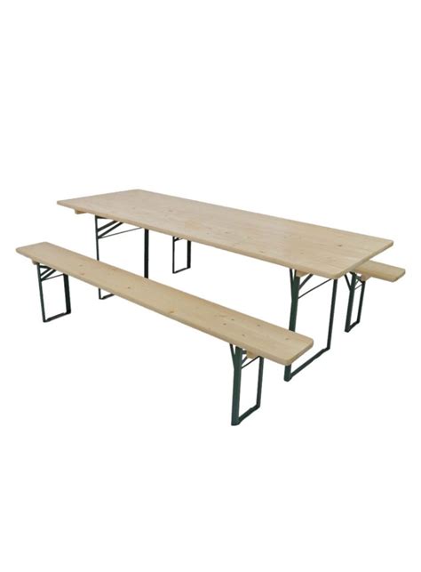 Pack Brasserie Table Pliante Bancs Pliants En Bois Largeur Cm