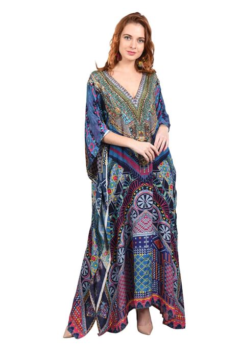 Embellished Long Kaftan For Women Dress Silk Kaftan Feel Etsy