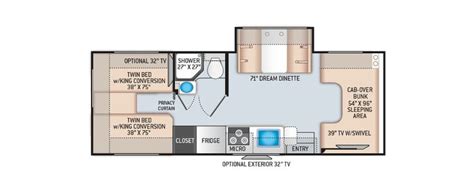 Floor Plans Four Winds Class C Motorhome: 25V