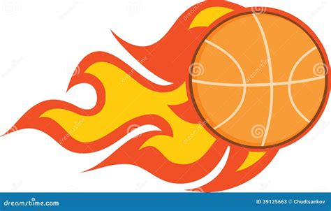 Flaming Basketball Stock Vector Illustration Of Basketball 39125663