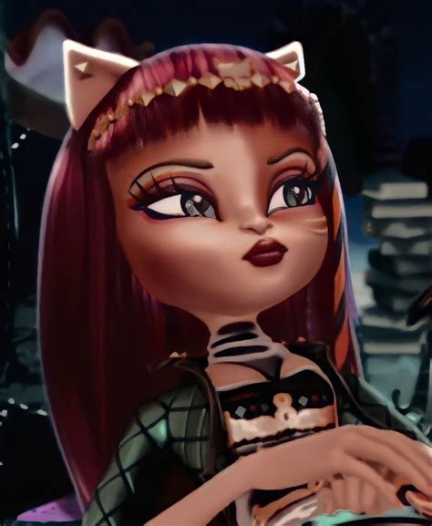 A Close Up Of A Cartoon Character With Long Hair And Cat Ears On Her Head