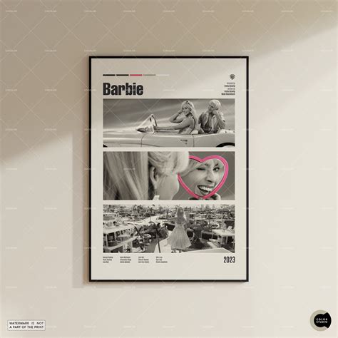 Barbie, Margot Robbie, Ryan Gosling, Retro Movie Poster sold by Moldova ...